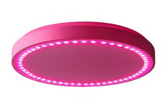 Pink Ceiling Light isolated on transparent background, png file, no background png file