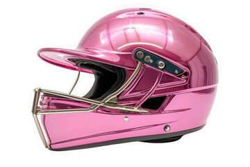 Fototapeta premium Pink Cricket Helmet isolated on transparent background, png file, no background png file