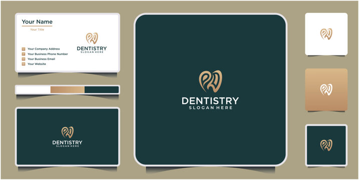 letter pd and tooth logo