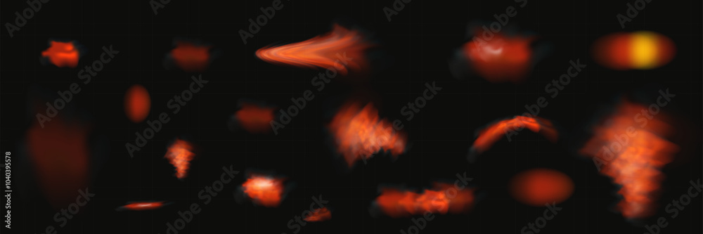 Poster red cloud of smoke and fog.vector illustration.