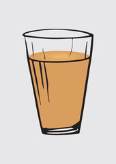 Indian hot tea vector. Indian chai icon. Chai is Indian hot drink. Kerala tea illustration vector eps