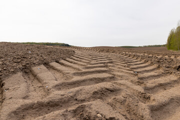 plowed fertilized fertile soil for obtaining a new crop