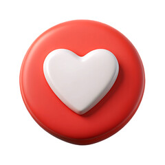 red heart isolated on white