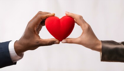 Obraz premium Male Hand Giving Heart To Female