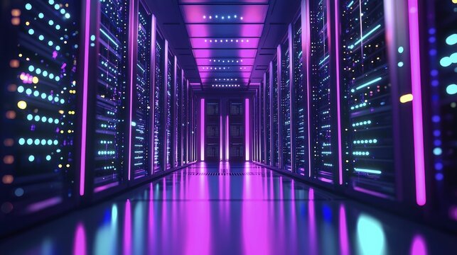 Quantum computing, innovative data centers, enhanced processing capabilities, striking visual representation.