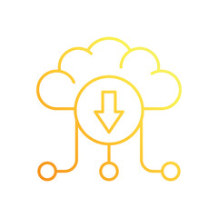 Cloud Downloading vector icon