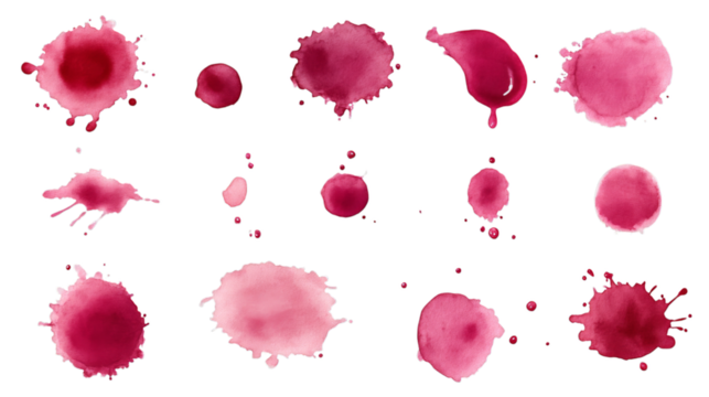 PNG Red Watercolor Splatter Texture, Abstract Paint Background Isolated on Transparent Background