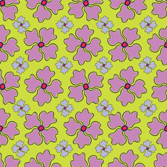 Beautiful dark green floral seamless pattern. Vector illustration