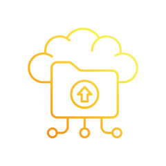 Cloud Uploading vector icon