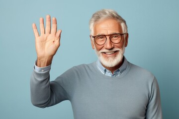 Naklejka premium Senior portrait glasses adult.