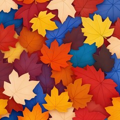 Fall Foliage: Vibrant Autumn Leaves Background for Seasonal Design