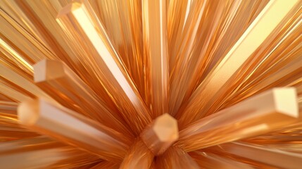 Abstract background with a burst of golden rods radiating outwards.