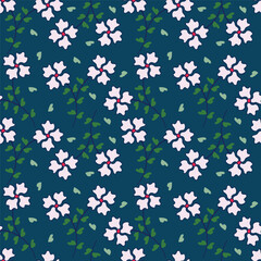 flower seamless pattern on green background