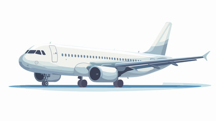 Obraz premium Flat illustration of passenger airplane. Airplane.