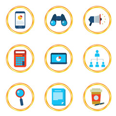 Set of finance vector icons with white background