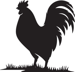 Chicken vector silhouette art 