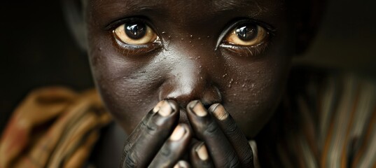 Impactful Nonprofit Campaign Image Highlighting Global Poverty and Call for Donations