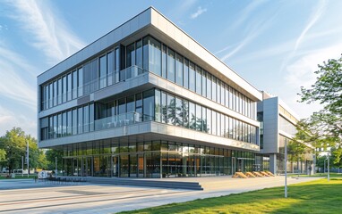 Naklejka premium Large modern office building