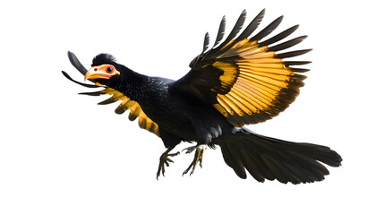 Obraz premium Northern Helmeted Curassow Bird, in Transparent PNG Background, Wallpaper, Cover and Screen for Smartphone, PC, Laptop, Transparent PNG.