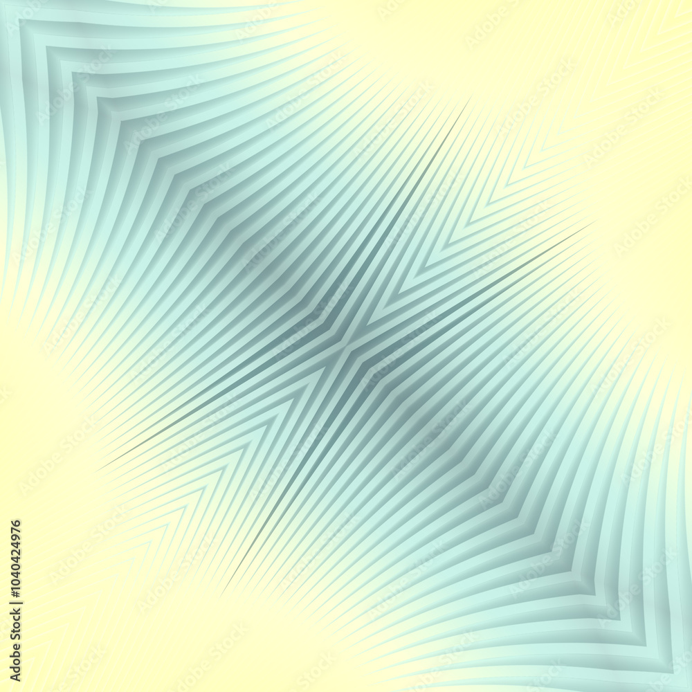 Poster colorful spiral composition with striped pattern. 3d rendering illustration