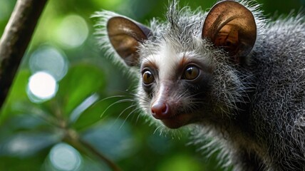 Fototapeta premium Aye-Aye for banner template