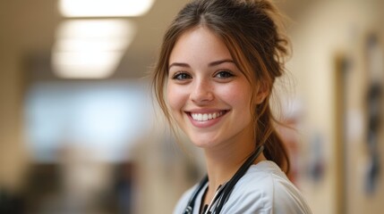 Fototapeta premium Smiling Nurse in Hospital Environment