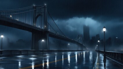 Fototapeta premium city bridge at night