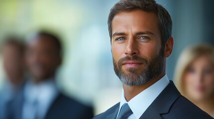 Fototapeta premium Professional Sales Manager in Modern Office Setting