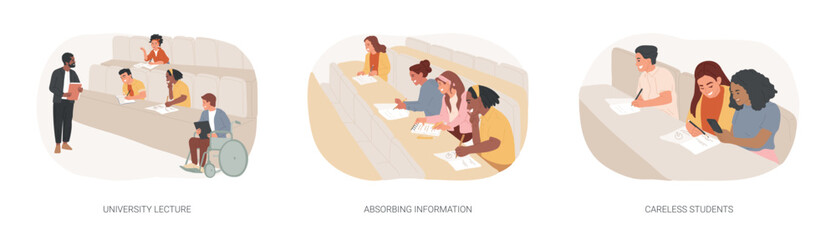 Acquire knowledge isolated cartoon vector illustrations se