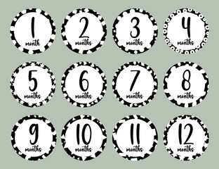 12 months stickers