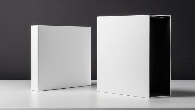 Realistic book slipcase mockup featuring a customizable cover and spine, offering a premium presentation for book series or collector's editions. Great for design and marketing purposes.