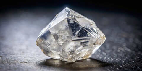 Macro Photography of a Single Clear Diamond Crystal, Close-up , Gemstone, Diamond