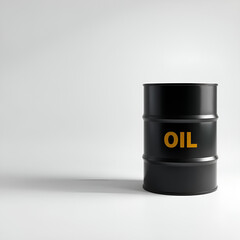 oil barrel on minimal background