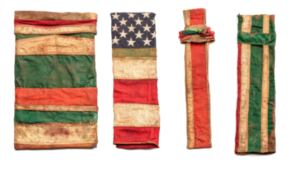 Grungy American Flag Decorations for July Fourth Celebrations Generative AI