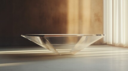 Glass Diamond Shape Product Display Platform