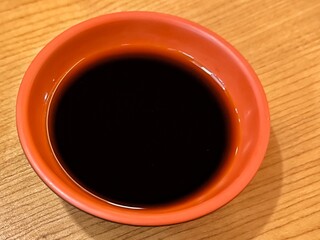 Shoyu dipping sauce. Sushi sauce. Japanese soy sauce