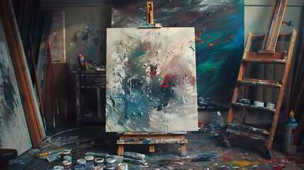 oil paints on canvas