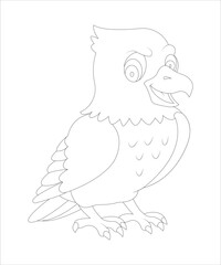 Set of eight line art vector logo of eagle. Can be used as a logo Or decorative items.