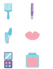 beauty vector icon set with white background