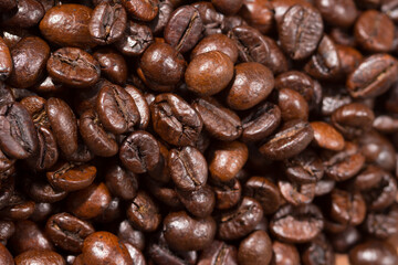 coffee beans on the wooden table