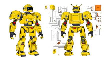 Toy Robot Blueprint Yellow