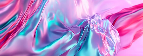 Fototapeta premium A vibrant and smooth abstract texture with flowing pink and teal colors, perfect for backgrounds or artistic designs.