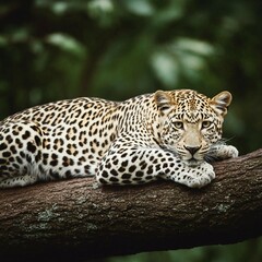 Majestic Leopard Resting in the Wild: Nature&rsquo;s Beauty