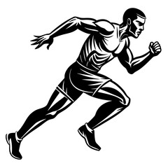 running man vector silhouette 