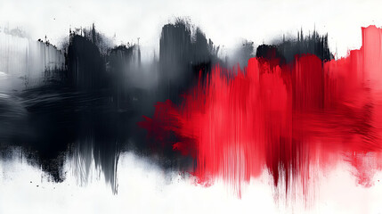 Highly Detailed Abstract Pattern with Textured Gray, Red, and White Oil Paint, Featuring Intricate Brushstrokes and Rich Texture