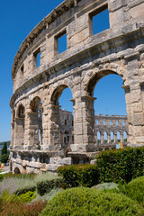 Obraz premium Roman amphitheater in Pula, Croatia.
