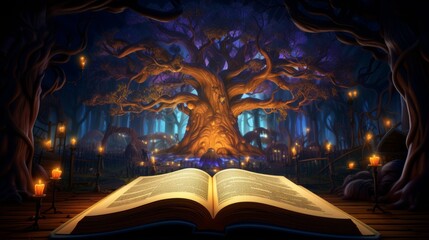 Enchanting book showcasing a variety of magical creatures against a neutral background