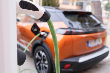 Fototapeta premium The density of public charging points is low when compared to the growing demand for electric cars