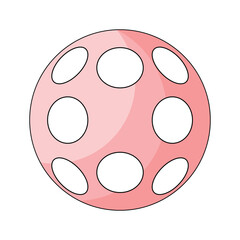 A pink Pickleball ball icon