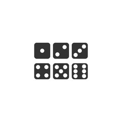 Game dice set icon isolated on transparent background